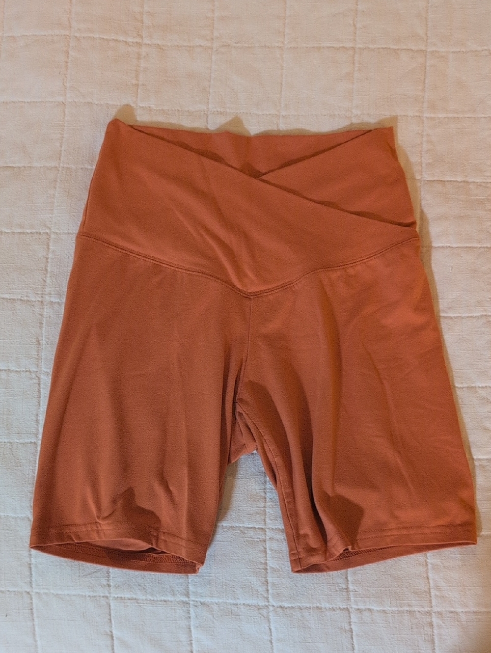 wild fable Rust Crossover Waist Bike Shorts